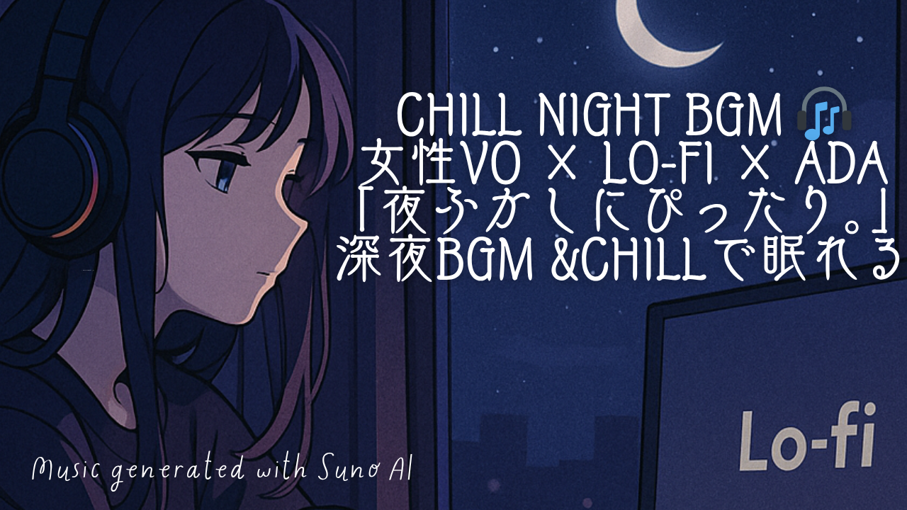 【夜ふかし系BGM】ワクワクしながらゲームと漫画に浸る夜──Lo-fi女性ボーカル曲を公開しました！