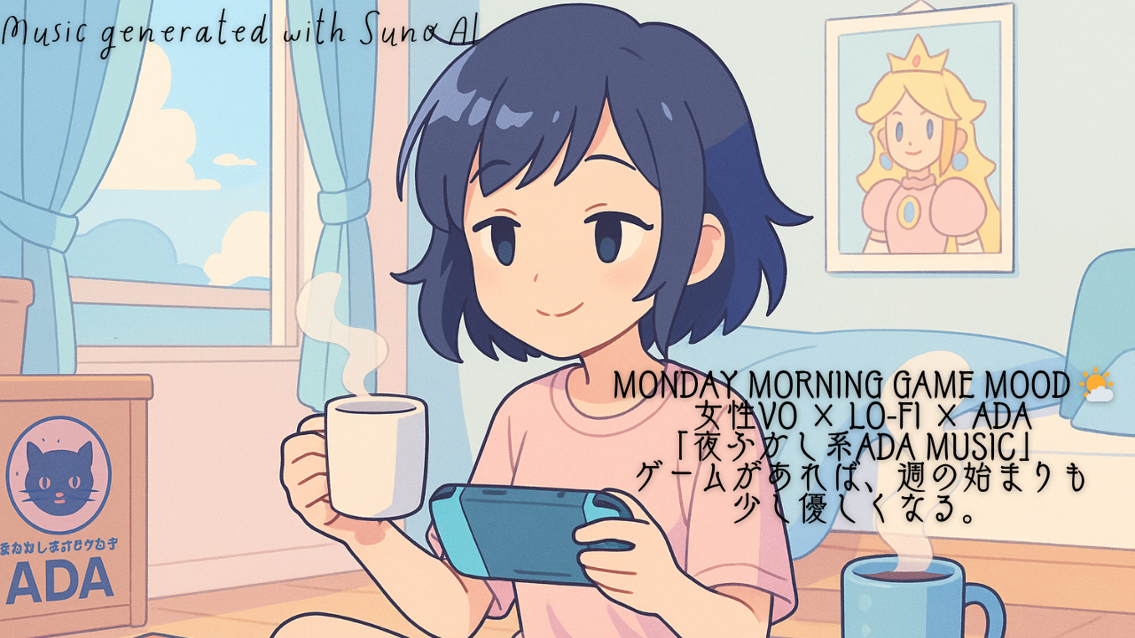「月曜の朝がちょっと優しくなるLo-fi音楽｜夜ふかし系ADAが贈る女性ボーカルBGM」
