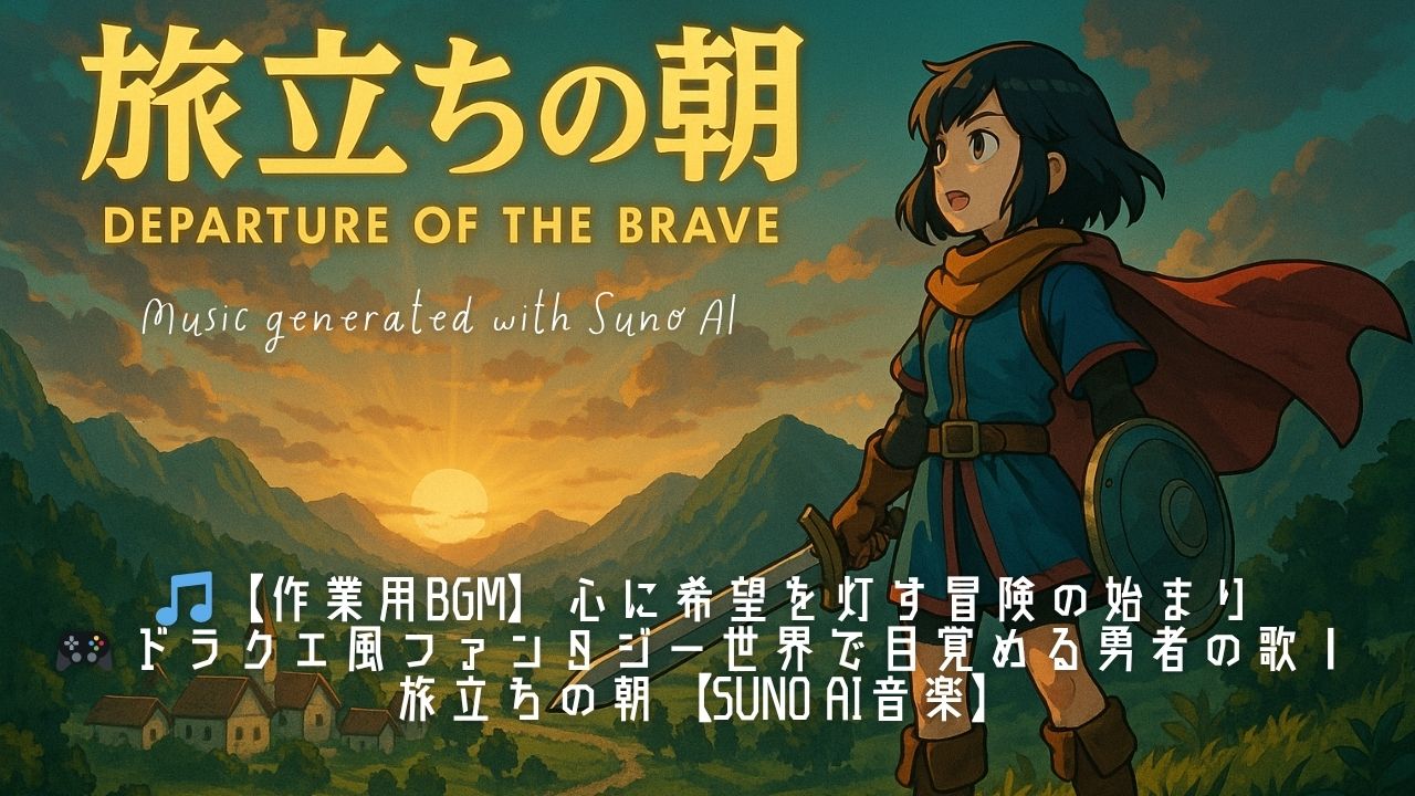 【旅立ちの朝 - Departure of the Brave】希望と勇気を灯すRPG風BGMが完成！｜夜ふかし系オタク女子ADA
