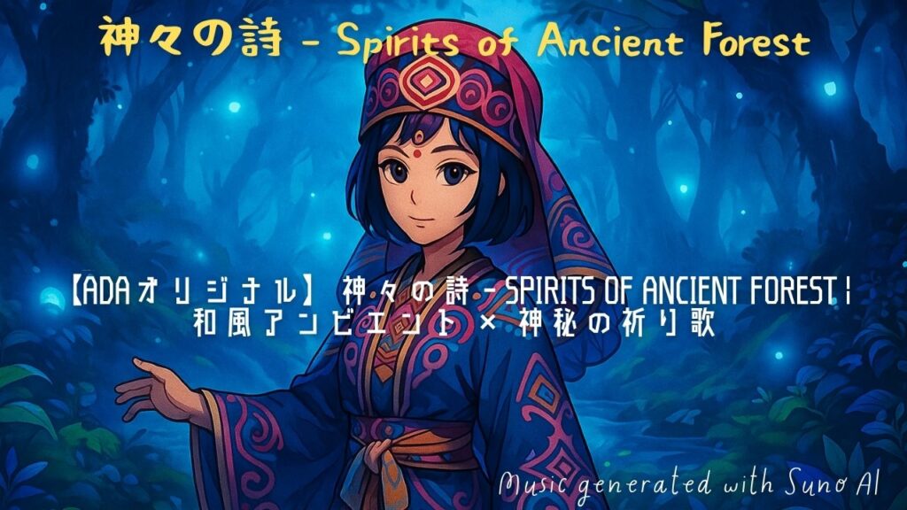 【ADAオリジナル曲】神々の詩 - Spirits of Ancient Forest|和風アンビエントと神秘の祈り歌