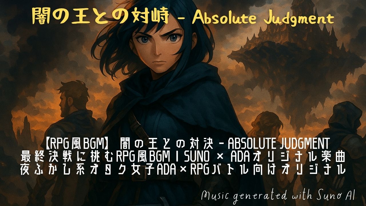 【第6章：闇の王との対峙】Sunoで描くRPG風最終決戦BGM｜ADA