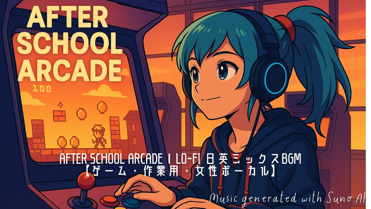 After School Arcade｜放課後アーケードのLo-fi日英MIX女性ボーカルBGM【ゲーム・作業・チル向け】