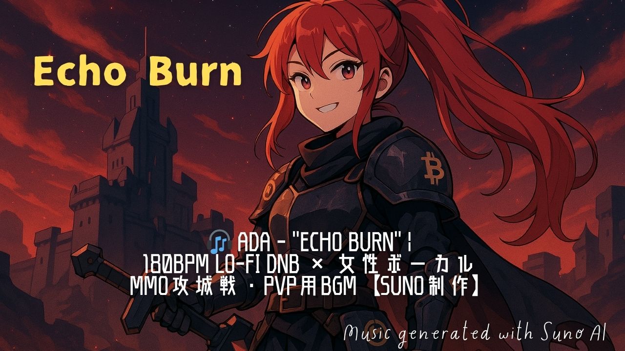 🎧 Echo Burn｜戦場で鼓動を響かせろ──ADAによる攻城戦用Lo-fi女性ボーカルBGMが登場！