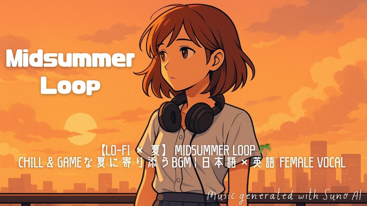 Midsummer Loop｜夏を感じるLo-fi × 女性ボーカルBGM【SUNOで作曲】