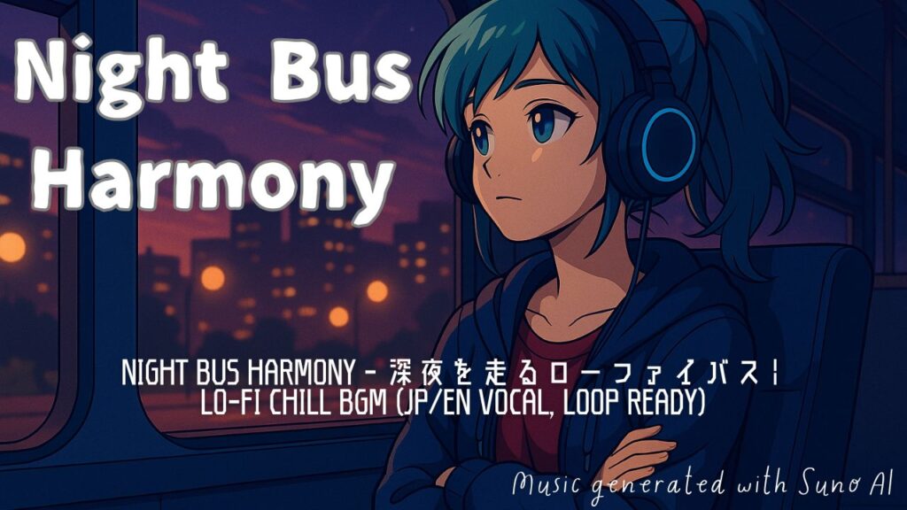 【Night Bus Harmony】深夜バスに揺られて聴くLo-fiチルBGM(日本語×英語ミックス)