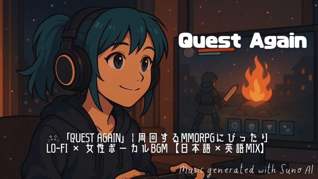 🎧 Quest Again｜MMORPG周回にぴったりのLo-fi女性ボーカルBGM【日英ミックス】