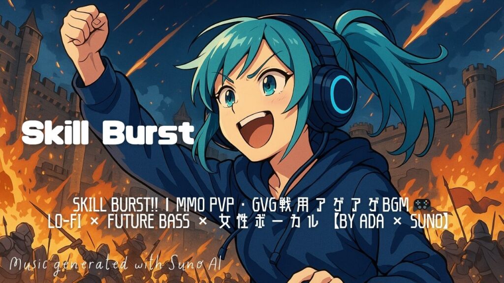 【Skill Burst!!】PvP・GvG戦に最適なFuture Bass × 女性ボーカルBGM|ADA × Suno