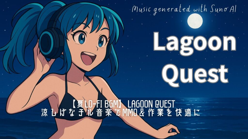 【動画紹介】Lagoon Quest｜夏のラグーンを感じるLo-fiチルBGM【作業・配信・MMOに最適】
