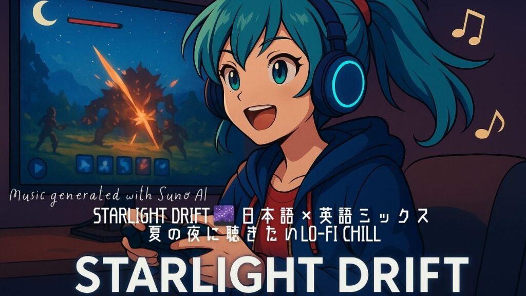 Starlight Drift|夏夜に漂うLo-fiチル+BGM【日本語×English 女性ボーカル】