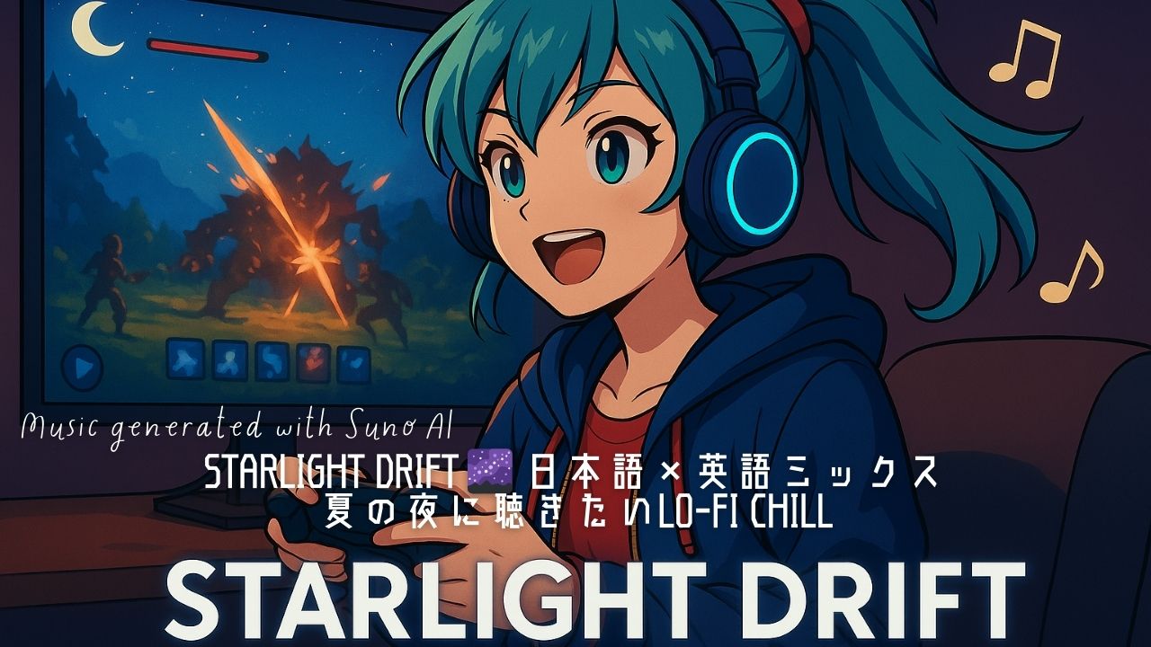 Starlight Drift｜夏夜に漂うLo-fiチル+BGM【日本語×English 女性ボーカル】