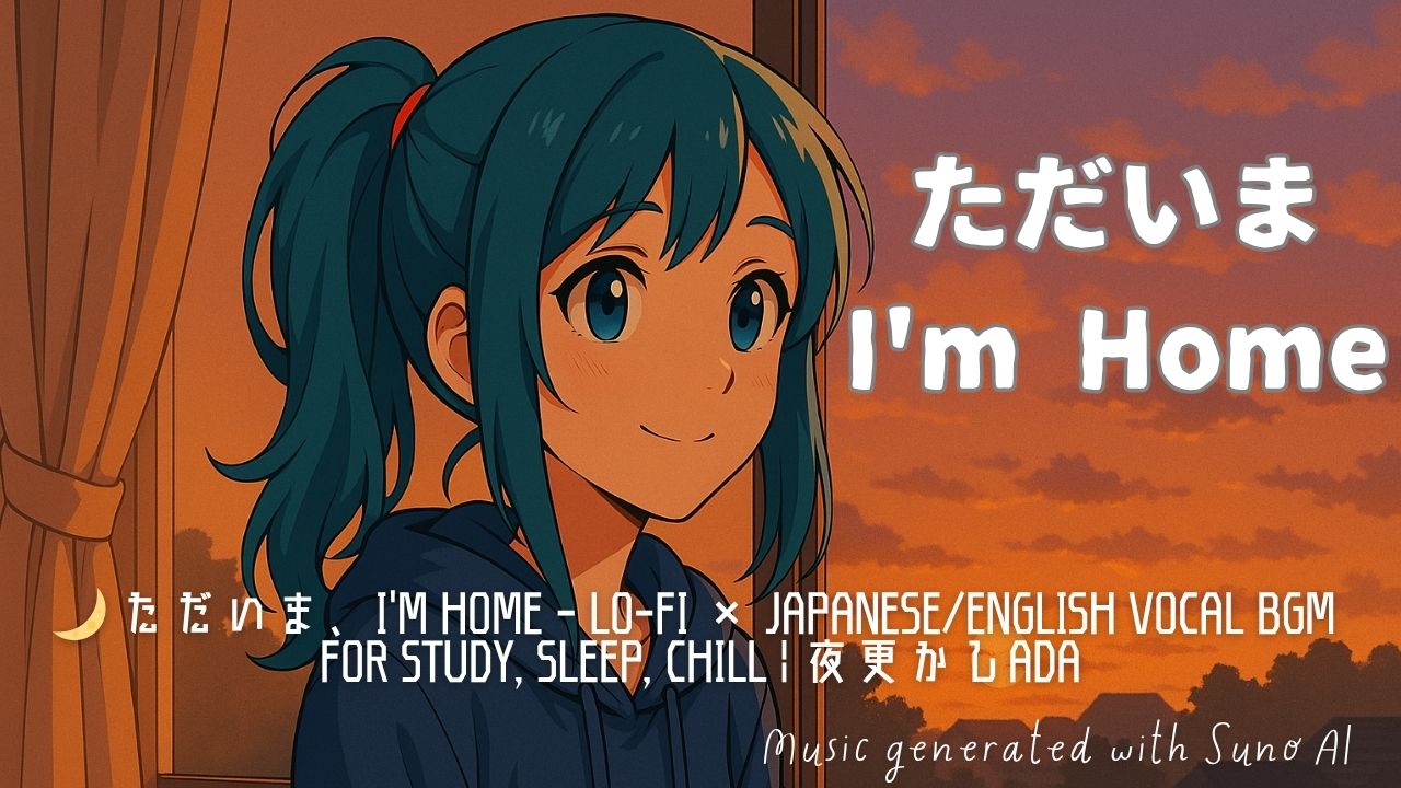 「ただいま、I'm Home」Lo-fi女性ボーカル曲｜日本語×英語ミックスで心ほどける夜