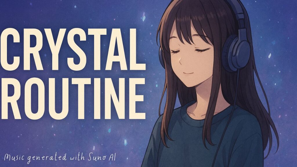 【新曲】Crystal Routine｜女性ボーカル×Lo-fi×Chill EDMの透明感ループBGM【夜ふかし系オタク女子ADA】