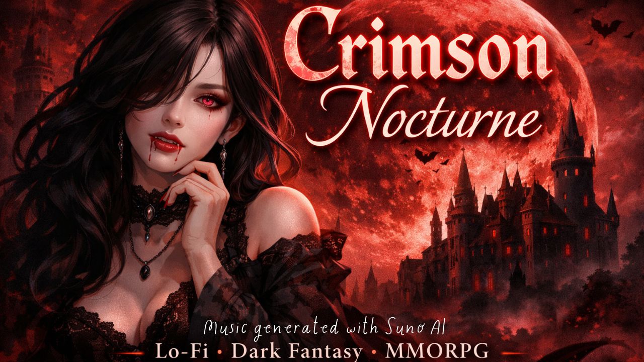 🦇 Crimson Nocturne｜ダークファンタジーMMORPG周回に捧ぐLoFi BGM
