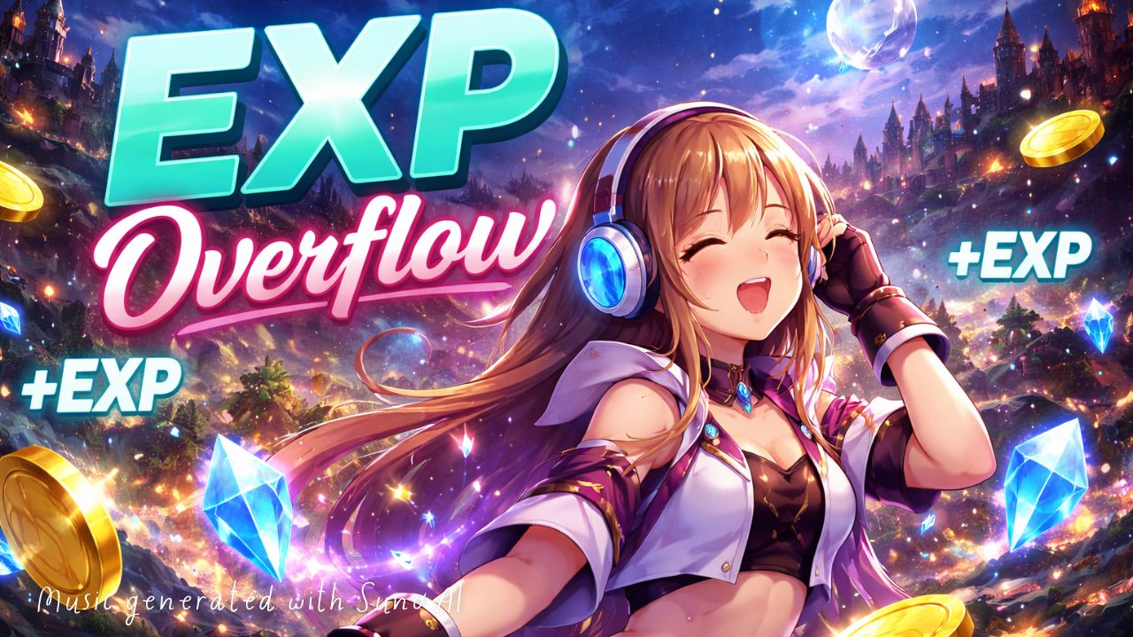 🎮 EXP Overflow｜無限周回が止まらないLo-fi女性ボーカルBGM【作業用・MMO狩り】